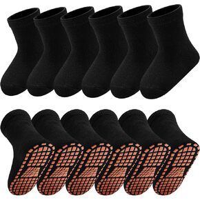 Skibeaut 6 أزواج من الأطفال قبضة الجوارب الشباب غير القسيمة القبضة الجوارب الصغار الفتيات الفتيات في سن المراهقة الجوارب الرياضية للعمر 2-13 in Kuwait