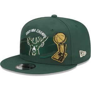 New Era Milwaukee Bucks 9FIFTY 2021 NBA Finals Champions Snapback Cap - NBA, Green, Championship Hat