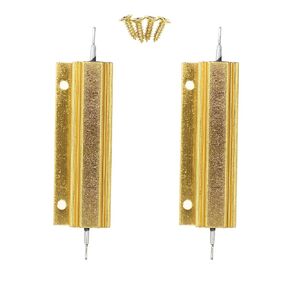 2 Pieces 100W 3K Ohm High Power Aluminum Housed WireWound Resistor with Screws