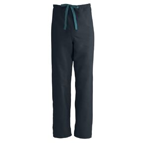 Medline 900DKWXXL-CM ComfortEase Unisex Reversible Scrub Pant with Drawstring Waist, Regular Inseam, Black, 2X-Large