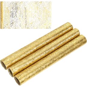 3 Pieces Gold Table Runner 11 x 108 Inch for Baby Shower Decorations Valentines Day Metallic Thin Mesh Table Runner Roll Rectangle Polyester Wedding Table Decor for Party Wedding Birthday Home Banquet