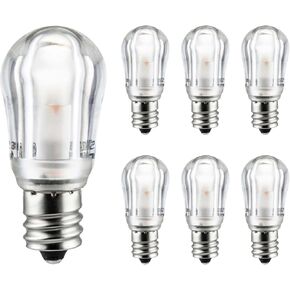 Sunlite S6 LED Night Light Bulb, 1 Watt (10W Equivalent), 50 Lumens, 120V, Non-Dimmable, E12 Candelabra Base, 150 Degree Beam Angle, ETL Listed, 2700K Soft White, 6 Pack