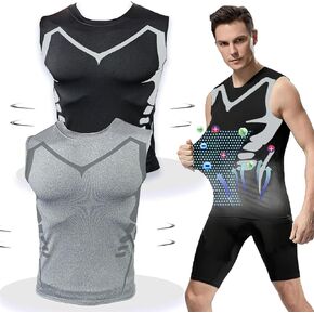 2024 New Version Ionic Slashes Shaping Sleeveless Therapy Shirt Gynecomastia Compression Mens Slimming Undershirt