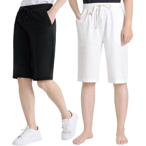 Weintee Women's 12 Inch Inseam Bermuda Shorts with Pockets in Kuwait