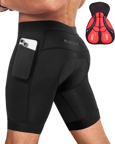 شورت Niksa للدراجات الرجال ، الطريق ثلاثي الأبعاد على الطريق وسروال دراجة جبلية ، تنفس وجاف سريع مع 3 جيوب دورة قصيرة xx-large أسود in Kuwait
