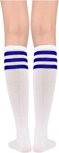 Century Star Knee High Socks Tube Striped Socks Long Socks for Women Athletic Socks Thigh High Stockings Outdoor Sport in Kuwait