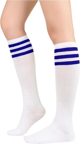 Century Star Knee High Socks Tube Striped Socks Long Socks for Women Athletic Socks Thigh High Stockings Outdoor Sport in Kuwait
