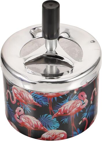 ادفع جولة هيلفيان لأسفل منفضة سجائر ، منفضة سجائر للسجائر ، حامل رماد منفضة السجائر من الفولاذ المقاوم للصدأ ، صينية رماد مع صينية للغزل ، سجائر سجائر مع غطاء ، دخان سطح المكتب صينية رماد للمكتب المنزلي in Kuwait