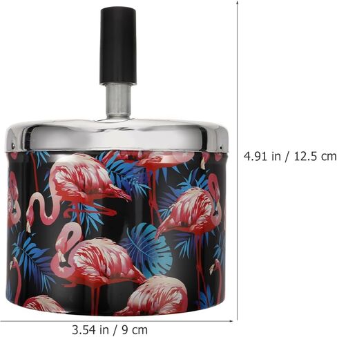 ادفع جولة هيلفيان لأسفل منفضة سجائر ، منفضة سجائر للسجائر ، حامل رماد منفضة السجائر من الفولاذ المقاوم للصدأ ، صينية رماد مع صينية للغزل ، سجائر سجائر مع غطاء ، دخان سطح المكتب صينية رماد للمكتب المنزلي in Kuwait