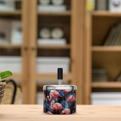 ادفع جولة هيلفيان لأسفل منفضة سجائر ، منفضة سجائر للسجائر ، حامل رماد منفضة السجائر من الفولاذ المقاوم للصدأ ، صينية رماد مع صينية للغزل ، سجائر سجائر مع غطاء ، دخان سطح المكتب صينية رماد للمكتب المنزلي in Kuwait