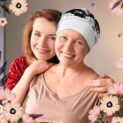 4 Set Women Chemo Headwear with Turban Headband Slouchy Beanie Hat Stretch Cancer Head Wraps for Patient in Saudi Arabia