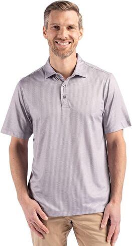 Cutter & Buck Pike Eco Shadow Check Print Recycled Mens Polo in Kuwait