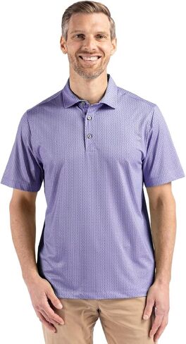 Cutter & Buck Pike Eco Shadow Check Print Recycled Mens Polo in Kuwait