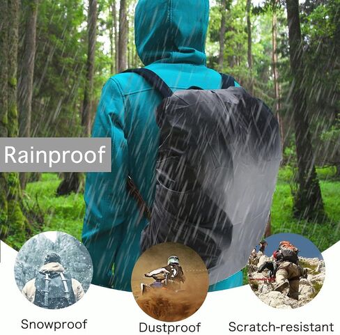 Frelaxy Waterproof Backpack Rain Cover, Pack Covers for Hiking, Travel | Upgraded Silver-Coated Waterproof Fabric, Anti-Slip Cross-Buckle Strap, Ultralight and Compact in Saudi Arabia