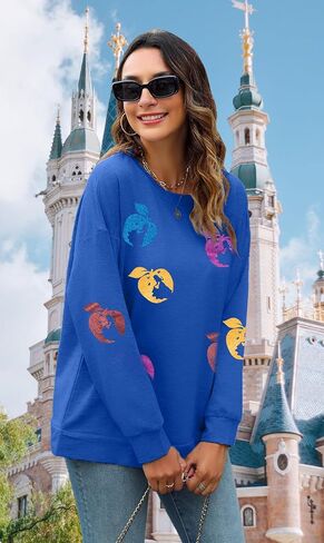 Vilove Magic Kingdom Sweatshirts for Womet Glitter Tshirt tshirt لطيف الأميرة الرسم in Kuwait