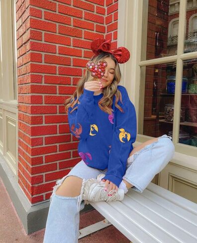 Vilove Magic Kingdom Sweatshirts for Womet Glitter Tshirt tshirt لطيف الأميرة الرسم in Kuwait