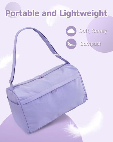 Small Gym Bag for Women with Shoe Compartment Sports Duffle Bag Men with Wet Pocket and Bottle Pocket Lightweight for Travel Workout, Black in Saudi Arabia