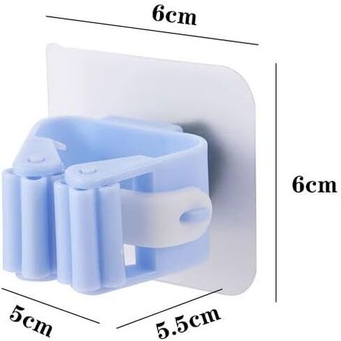POKINGE 6PCS MOP HOLDER WALLANG HOAB FREE FREE CLAP MOP CLAP ، حائط معلق شماعات المكنسة ذاتية الحمام. in Kuwait