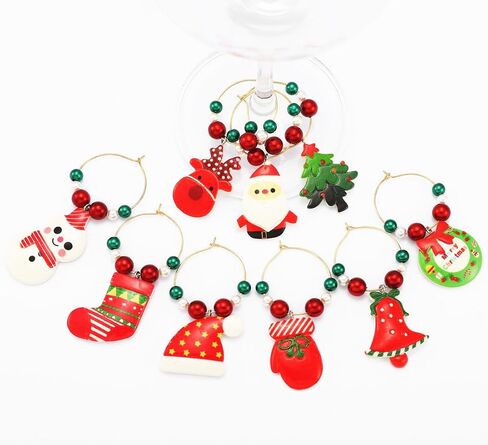 9 Pcs Wine Charms for Glasses, Wine Glass Markers, Drink Markers for Stem Glasses,Themed Wine Tasting Party Decoration in Saudi Arabia