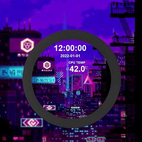2.1in AIO Display Screen, AIO RGB CPU Liquid Cooler Screen, LCD Screen CPU Temp Monitor for CPU Liquid Cooler, All in one Liquid Cooler Circular LCD Display for PC Computer in Saudi Arabia