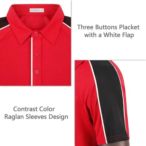 Mens Quick Dry Performance Golf Polo Shirts Short Sleeve Summer Casual Athletic Collared Shirt in Kuwait