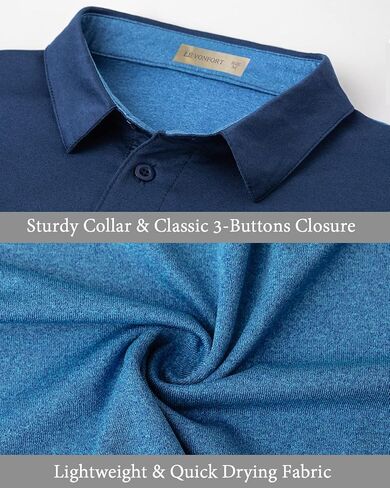 Mens Quick Dry Performance Golf Polo Shirts Short Sleeve Summer Casual Athletic Collared Shirt in Kuwait