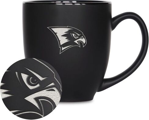Rico Industries NCAA Bentley Falcons 15oz ليزر محفور ماتي أسود بايسترو بيسترو - للمشروبات الساخنة أو الباردة in Saudi Arabia