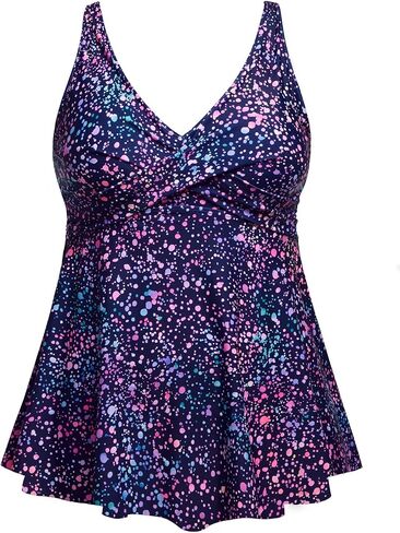 Plus Size Tankini Top Only - Flowy Bathing Suits Top Plus Size Swim Top 2025 Modest Swimsuits Top in Kuwait