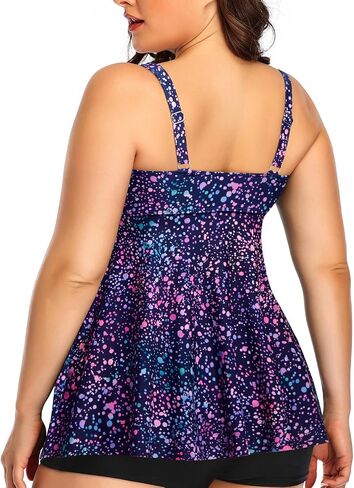 Plus Size Tankini Top Only - Flowy Bathing Suits Top Plus Size Swim Top 2025 Modest Swimsuits Top in Kuwait