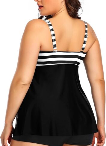 Plus Size Tankini Top Only - Flowy Bathing Suits Top Plus Size Swim Top 2025 Modest Swimsuits Top in Kuwait