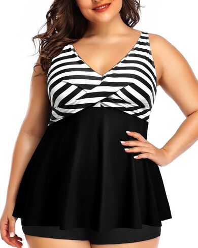 Plus Size Tankini Top Only - Flowy Bathing Suits Top Plus Size Swim Top 2025 Modest Swimsuits Top in Kuwait