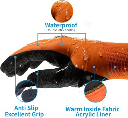 Winter Work Gloves for Men, Waterproof Work Gloves for Cold Weather, Insulated Freezer Gloves, Keep Working at 0℃/32℉ in Saudi Arabia