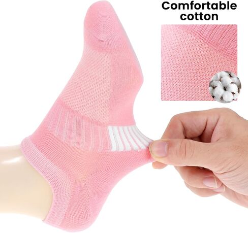 5 Pairs No Show Socks Women Low Ankle Socks for Women Low Rise Socks Women Colorful Athletic Cushioned Cotton Low Cut Non Slip Socks Womens Low Cut Thin Breathable Cotton Causal Socks in Saudi Arabia