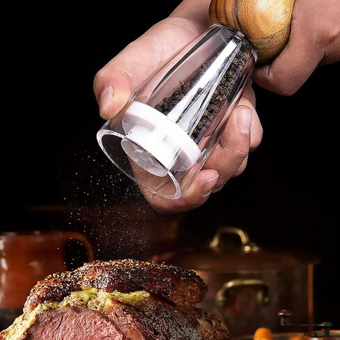 2 PCS طاحونة الفلفل الخشبي ومجموعة طاحونة الملح -8.7 بوصة -جوهر طحن القريمة للضبط من قابلة للتعديل من طاحونة خشبية من الخشنة إلى طحن -كوا -طاحونة بيبر لمطبخك. in Kuwait