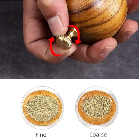 2 PCS طاحونة الفلفل الخشبي ومجموعة طاحونة الملح -8.7 بوصة -جوهر طحن القريمة للضبط من قابلة للتعديل من طاحونة خشبية من الخشنة إلى طحن -كوا -طاحونة بيبر لمطبخك. in Kuwait