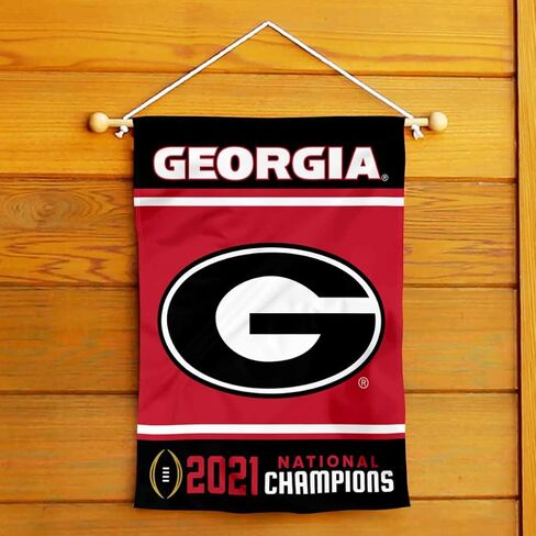 College Flags & Banners Co. Georgia Bulldogs 2021 College Football National Champions Double Sided Garden Banner Flag in Saudi Arabia