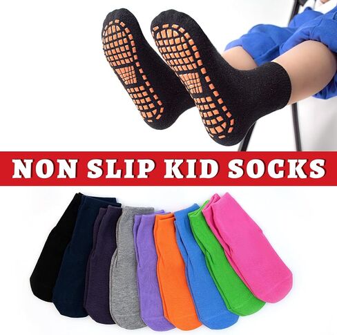 Skibeaut 6 أزواج من الأطفال قبضة الجوارب الشباب غير القسيمة القبضة الجوارب الصغار الفتيات الفتيات في سن المراهقة الجوارب الرياضية للعمر 2-13 in Kuwait