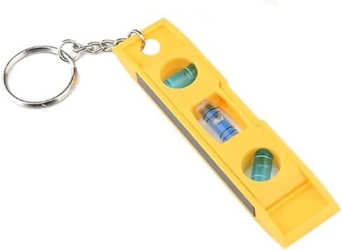 المستوى الأصفر ، 3 دقة مستوى الفقاعة الدقة الأفقية أداة القياس الأفقية مع سلسلة المفاتيح لأداة النجارة ، سلسلة مفاتيح السيارات in Kuwait