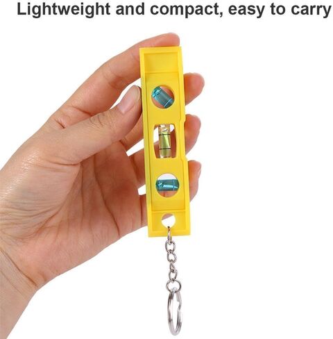 المستوى الأصفر ، 3 دقة مستوى الفقاعة الدقة الأفقية أداة القياس الأفقية مع سلسلة المفاتيح لأداة النجارة ، سلسلة مفاتيح السيارات in Kuwait