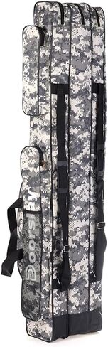 doorlay Fishing Bag Portable Folding Fishing Tackle Storage Bags Oxford Fishing Rod Case Fishing Pole Bag Carry Organizer Outdoor Waterproof for Fishing Camping Hiking Traveling in Kuwait