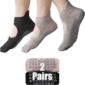 Non-Slip Five Toe Yoga Socks with Grips for Pilates,Barre,Ballet,Fitness and Sports 4 Paris for Women/Men