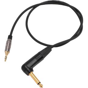 VBESTLIFE Guitar System Cable for Sennheiser G3 G4, 3.5mm to 6.35mm Jack Right Angle to Straight Electric Instrument Cable, 75cm, VBESTLIFEtu4afg0x17
