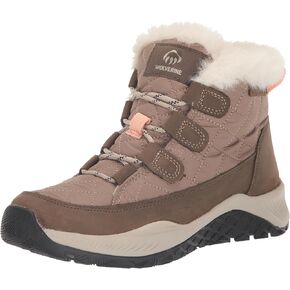 Wolverine Women's Luton Quilted Waterproof Insulated Mid Snow Boot, Gravel, 11