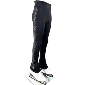 Girls' Figure Skating Training Pants with Fleece Insulation Women's Skating Pants for Training Clothing