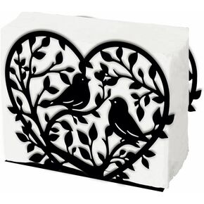 SUPERDANT Tree and Bird Napkin Holder for Tables Heart Shape Love Tree Napkin Holder Bird Napkin Holders Stylish Napkin Stand Napkin Dispenser for Kitchen Restaurant Picnic Farmhouse