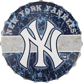 FOCO New York Yankees Metal Distressed Bottlecap Sign