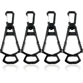 4Pcs Glove Clips for Work Glove Holders, Powerful Bite Glove Holder for Belt and Pants, Prevent Loss and Free Hands Glove Clip, Improve Work Efficiency and Safety, for Construction Gloves, Helmets
