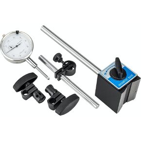 Powerbuilt Precision Dial Indicator with Magnetic Base, Machine Component Alignment, Automotive, Machining, Storage Case - 642957ECE
