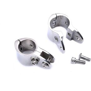 Mxeol Bimini Top Fittings,Bimini Top Rail Mounts Jaw Slide,Eye End Caps External Stainless Steel Pair