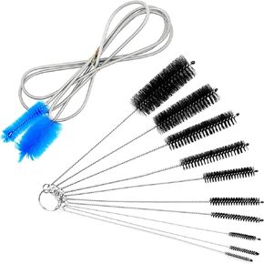 11pcs Long Pipe Cleaner Set, Flexible Drain Brush, Flexible Long Drain Brush Extra Long Flexible Tube Cleaning Brush Fridge Cleaning Tool for Cleaning Pipes, Keyboards, and Hard to Reach Areas